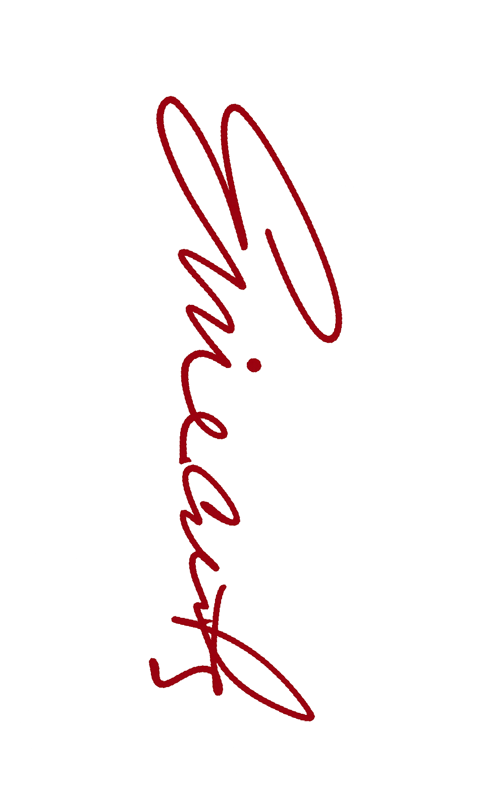 Evie's signature
